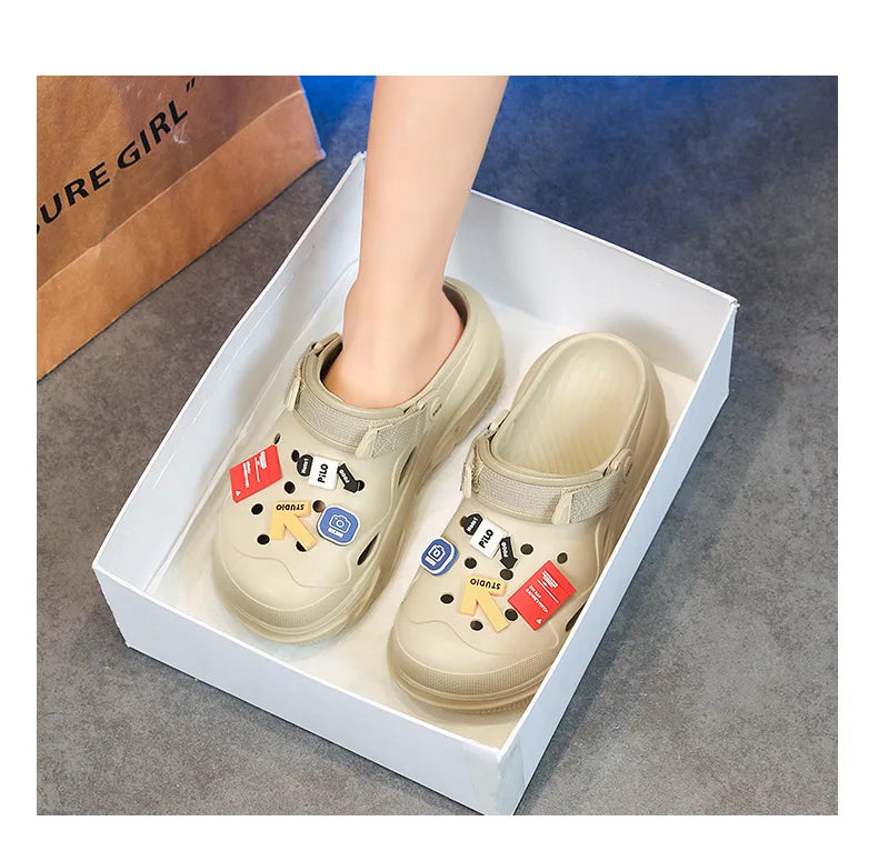 Women's Anti-Slip Platform Slippers – Lightweight Breathable Fishing Sandals