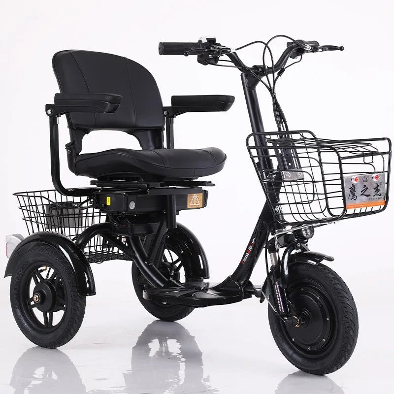 3-Wheel Electric Mobility Scooter for Adults, Folding Long-Range Design