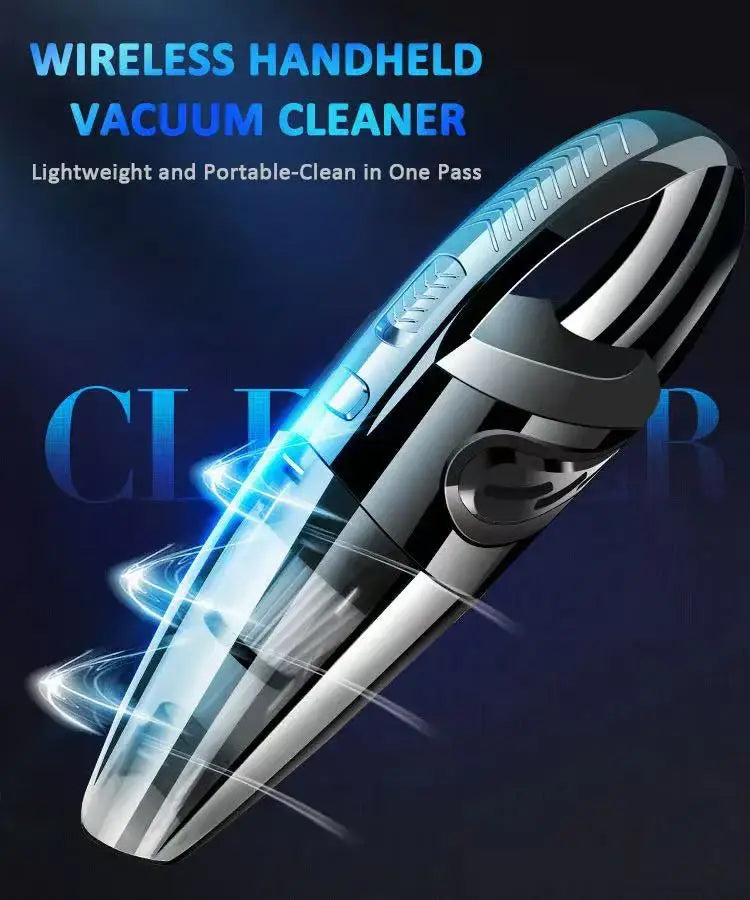 Portable Wireless Handheld Vacuum Cleaner – Powerful Suction for Car, Home & Pet Hair