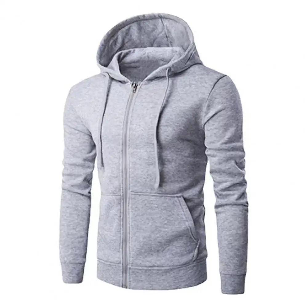 Men's Zip Hoodie Long Sleeve Sweatshirt — Casual Everyday Zip-Up