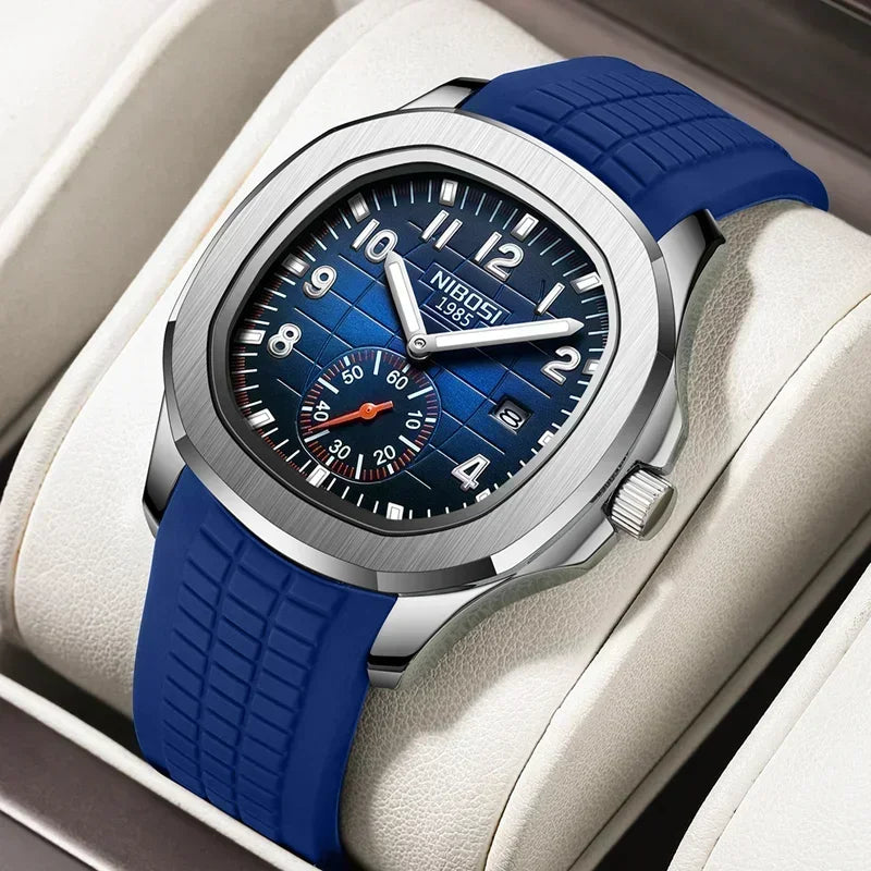 NIBOSI Men's AQUANAUT Sport Quartz Watch | Luxury Auto Date Luminous Waterproof Wristwatch