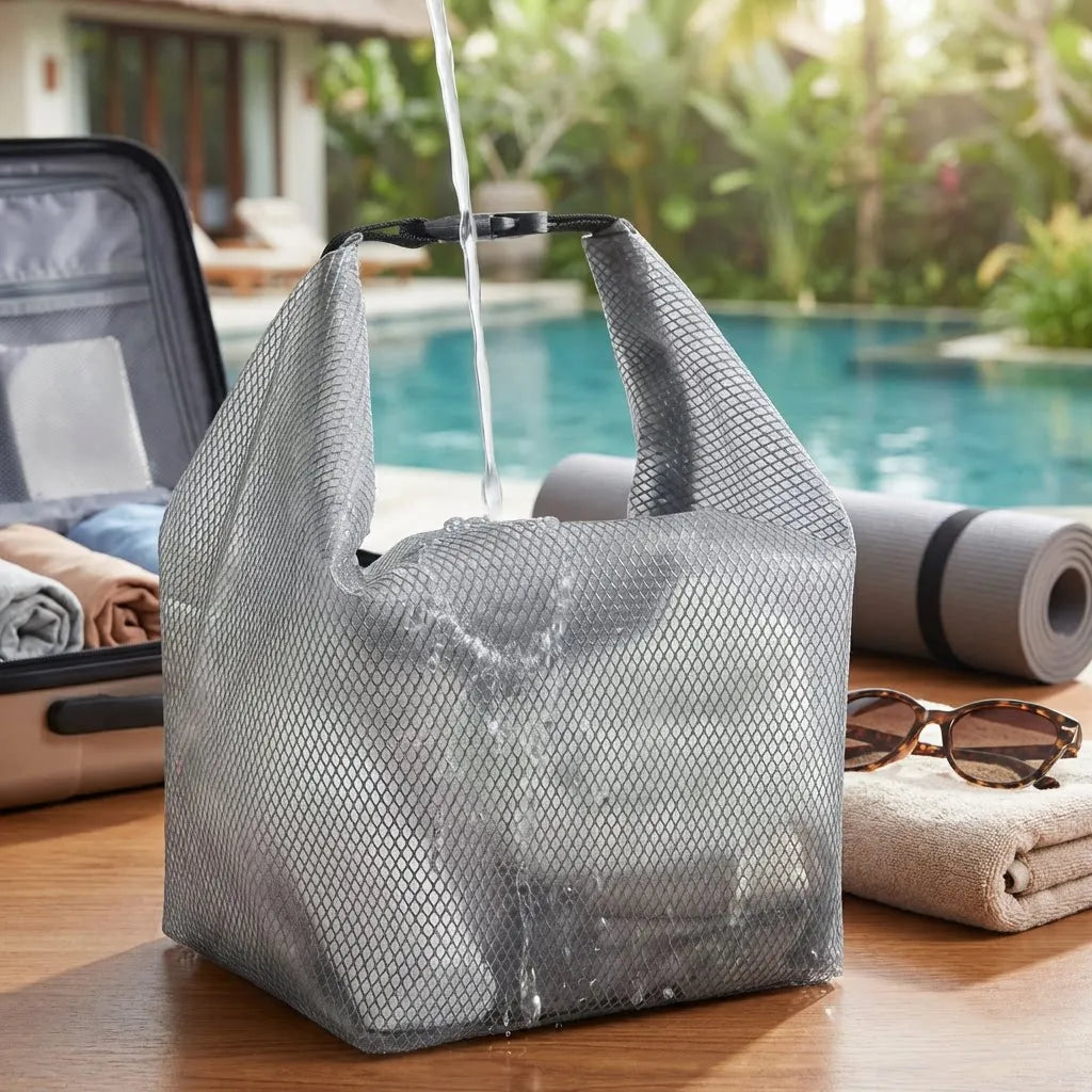 Clear Transparent Cosmetics Bag – Waterproof Travel Toiletry Pouch & Makeup Wash Bag for Women