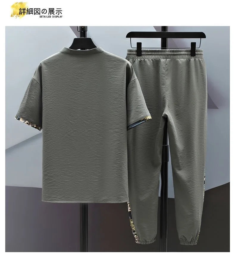 Men's Cotton Shirt & Trousers 2-Piece Set – High Quality Summer Fashion Suit M–4XL