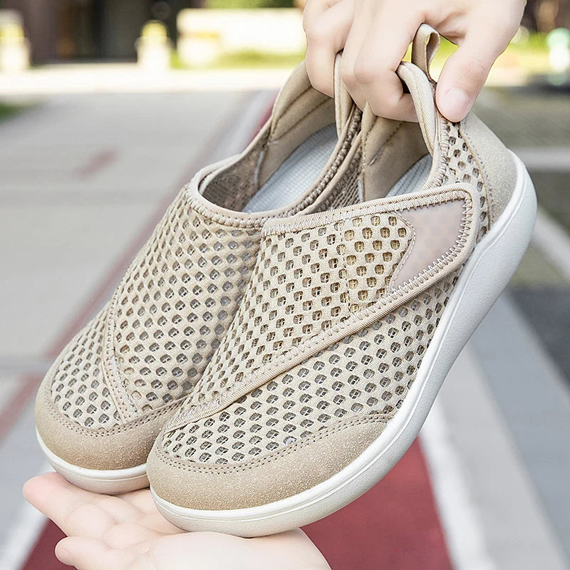 Wide Box Open Shoes for Elderly – Adjustable Diabetic Orthopedic Sandals