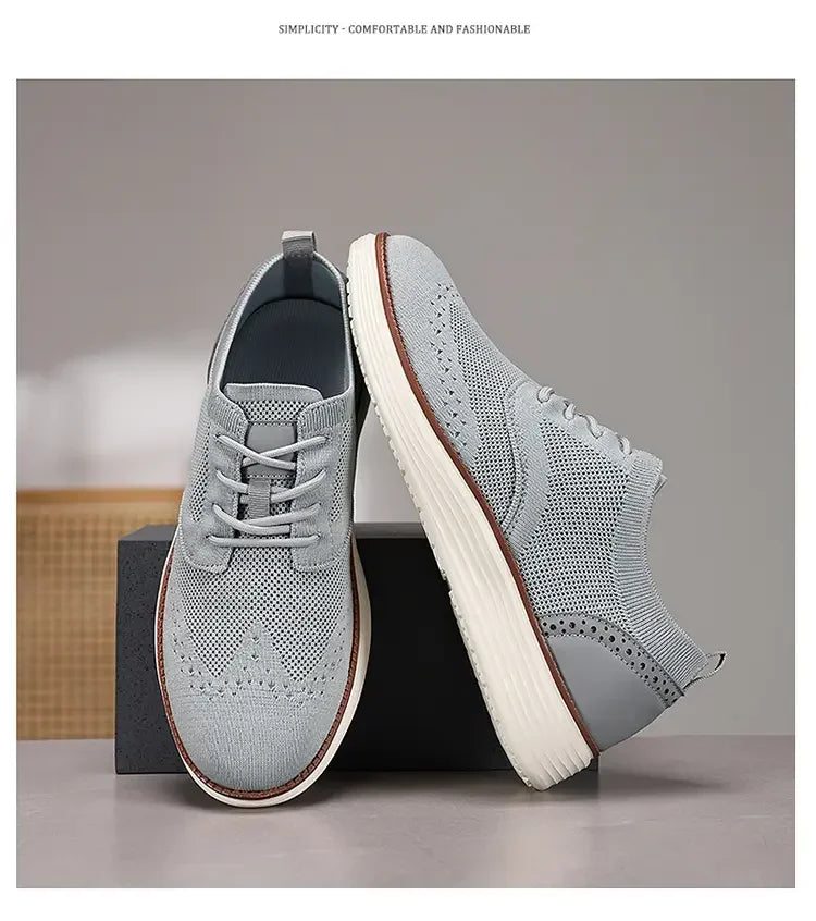 Men's Air Mesh Lace-Up Walking Shoes