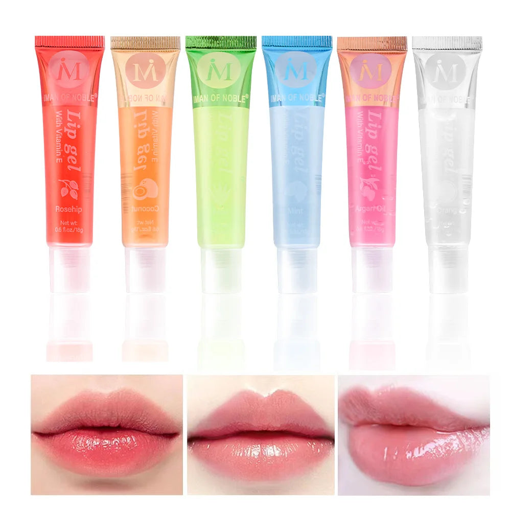 6-Piece Fruity Lip Gloss Set — Hydrating Glossy Clear Lip Gel