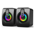 USB Wired Computer Speaker with Microphone — High Fidelity Stereo Desktop