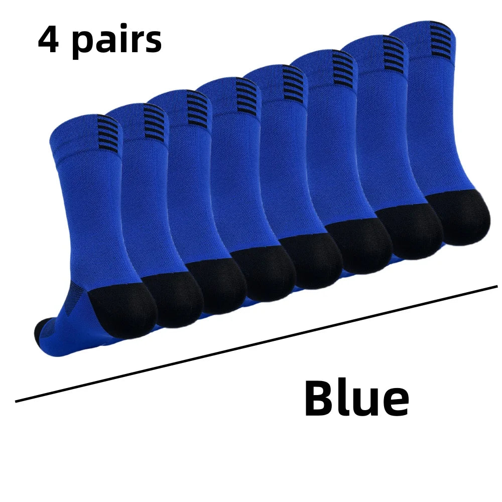 Cycling Socks for Men & Women, 4-Pair Pack
