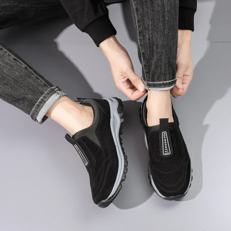 Men's Mesh-Lined Slip-On Casual Sneakers