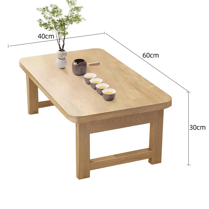 Foldable Japanese Bay Window & Balcony Wooden Desk
