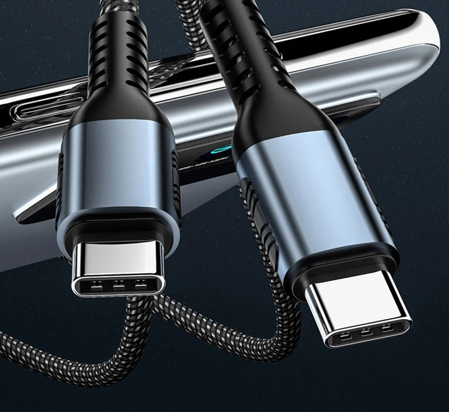USB-C Ultra Fast Charge Cable with E-Marker Chip – PD 240W/100W/60W, 1m to 2m, 3 Colors