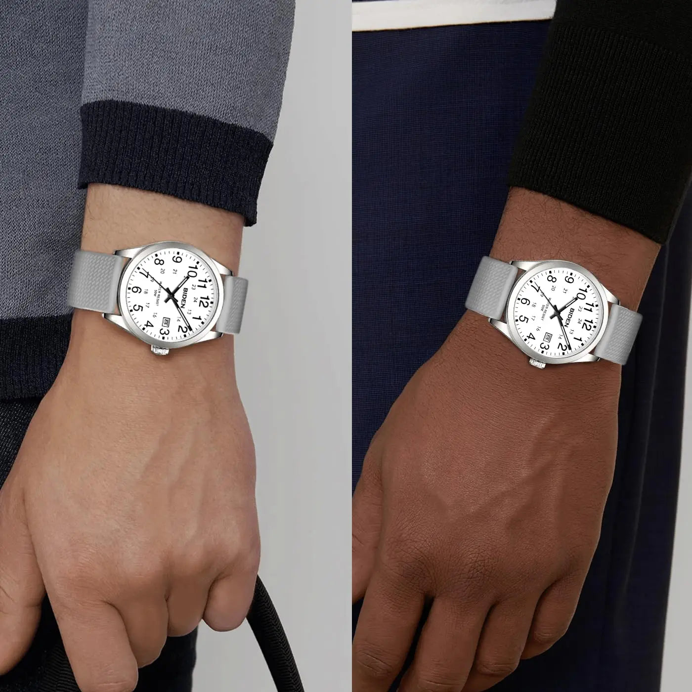BIDEN Men's Waterproof Luminous Quartz Sports Watch