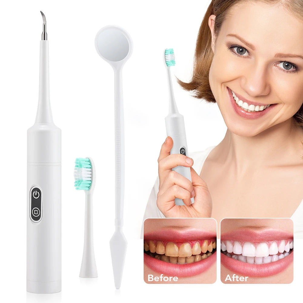 Dentist-Level Clean at Home — Electric Teeth Cleaner & Tartar Remover | 6-Gear Modes, 31,000 Vibrations/Min, IPX6 Waterproof, Type-C Charging