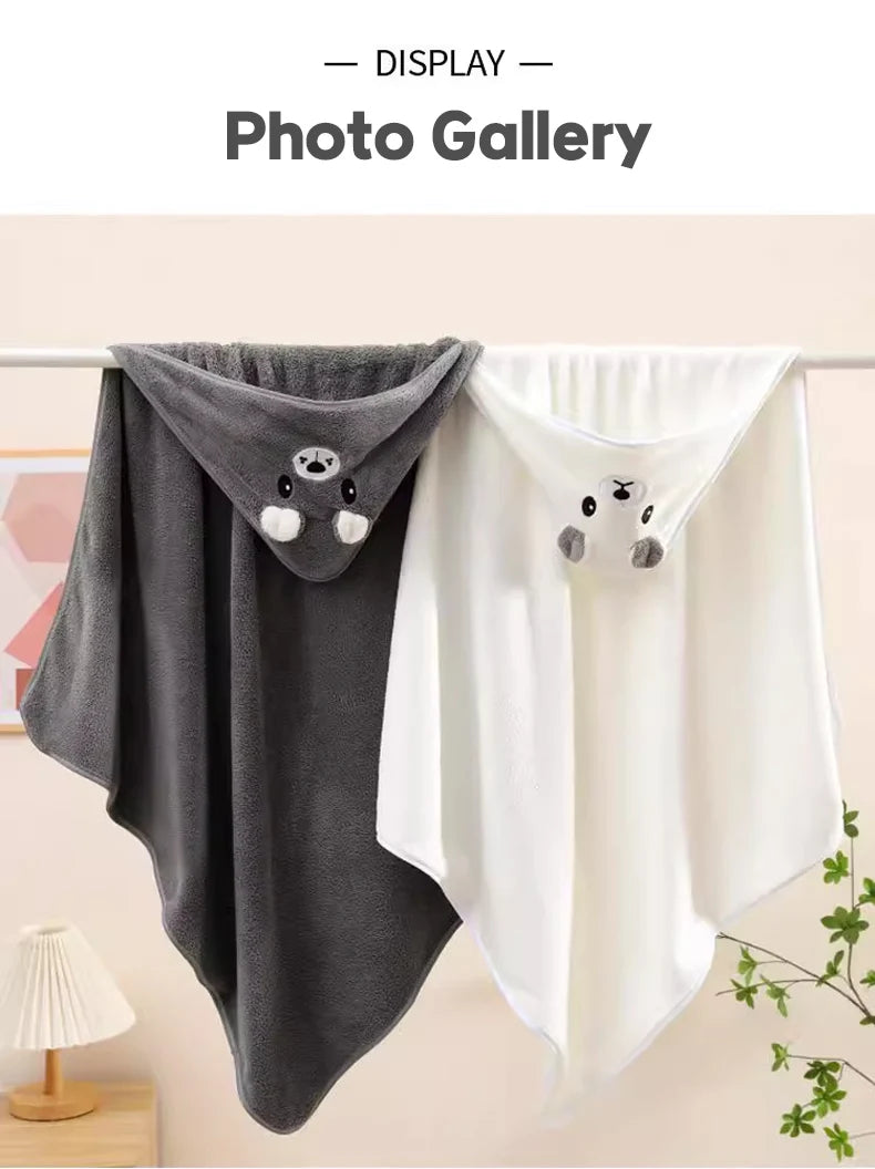 Soft Absorbent Baby Bath Towel – Newborn Swaddle Wrap & Receiving Blanket for Girls & Boys