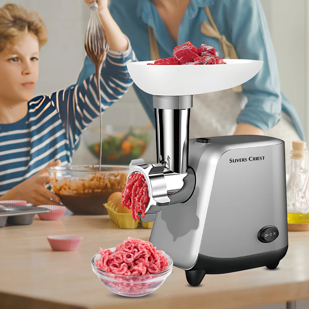 800W Electric Meat Grinder — One-Button Operation, Food-Grade Aluminum with Sausage Attachment