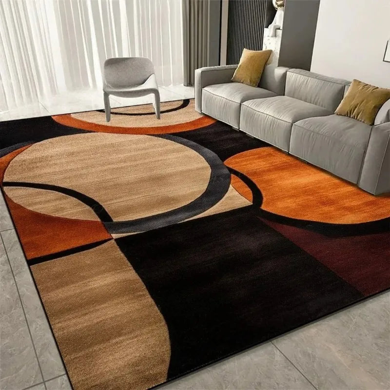 Modern Curve Non-Slip Area Rug – Durable Floor Mat for Living Room, Bedroom & Kitchen, 4 Colors & 3 Sizes