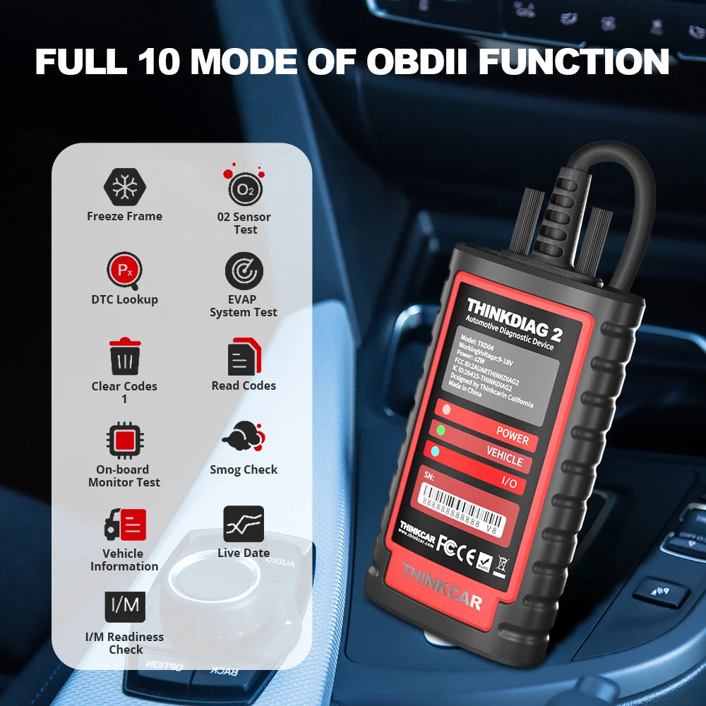 THINKCAR Thinkdiag 2 OBD2 Scanner — Full System Diagnostic Tool for All Car Brands