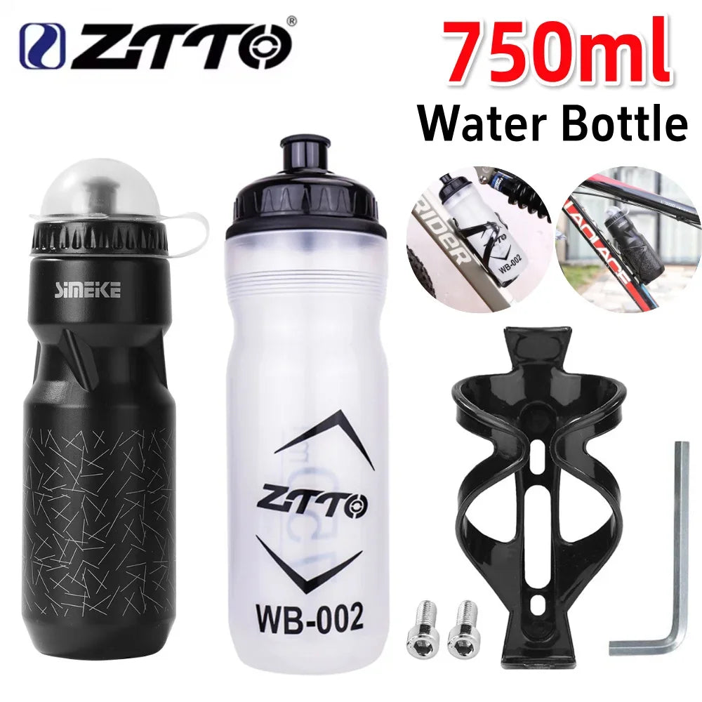 ZTTO 750ml MTB Cycling Squeeze Water Bottle – BPA-Free PP Bike Kettle with Wide Spout & One-Hand Drinking