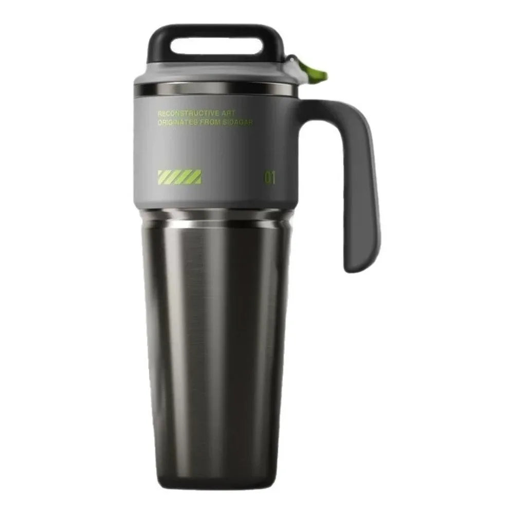 304 SS Insulated Car Tumbler with One-Click Lid & Built-In Straw – Food Safe, 27cm, Gray/Orange/White/Black