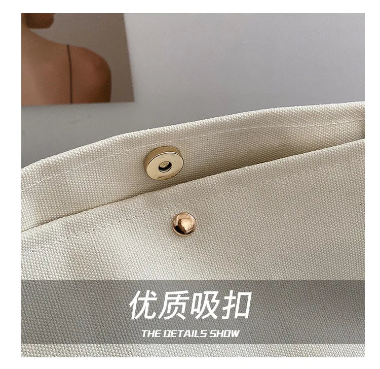 Snoopy Canvas Bucket Bag – Cute Letter Print Crossbody Shoulder Bag for Women