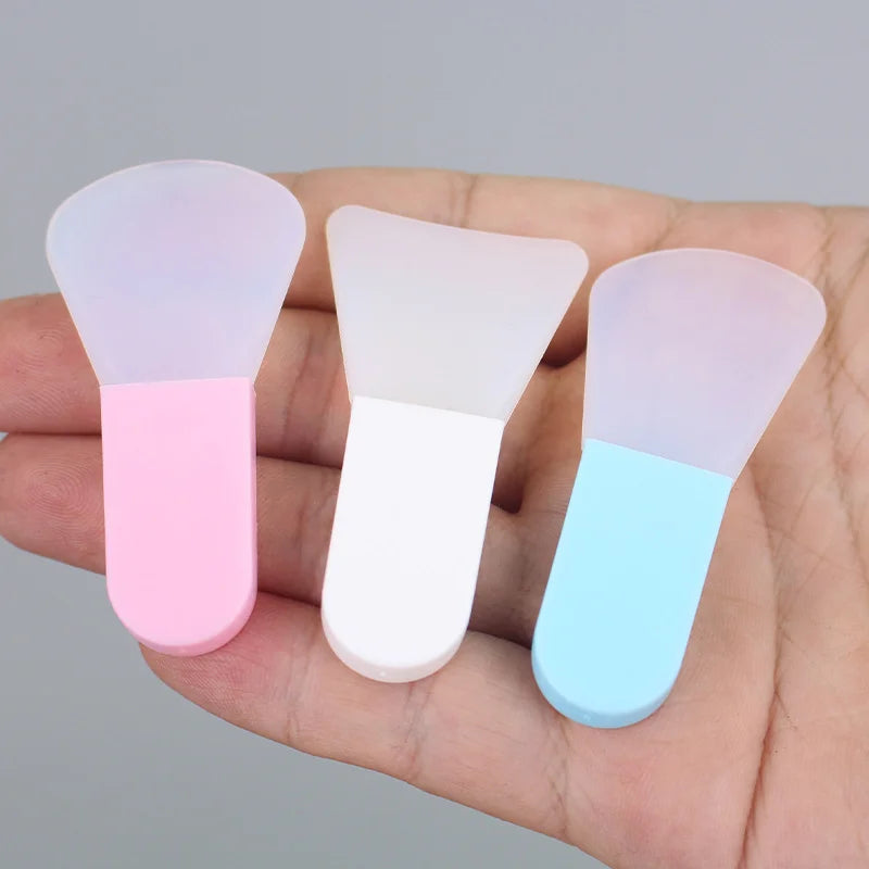 3-Piece Silicone Facial Mask Applicator Brush Set