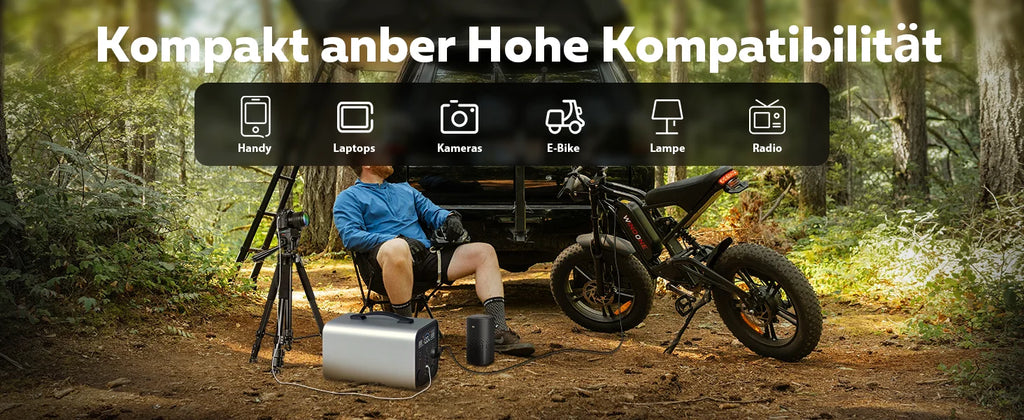 Portable Power Station — 2400W / 1800W / 500W LiFePO4 Solar Generator & Emergency Power Supply