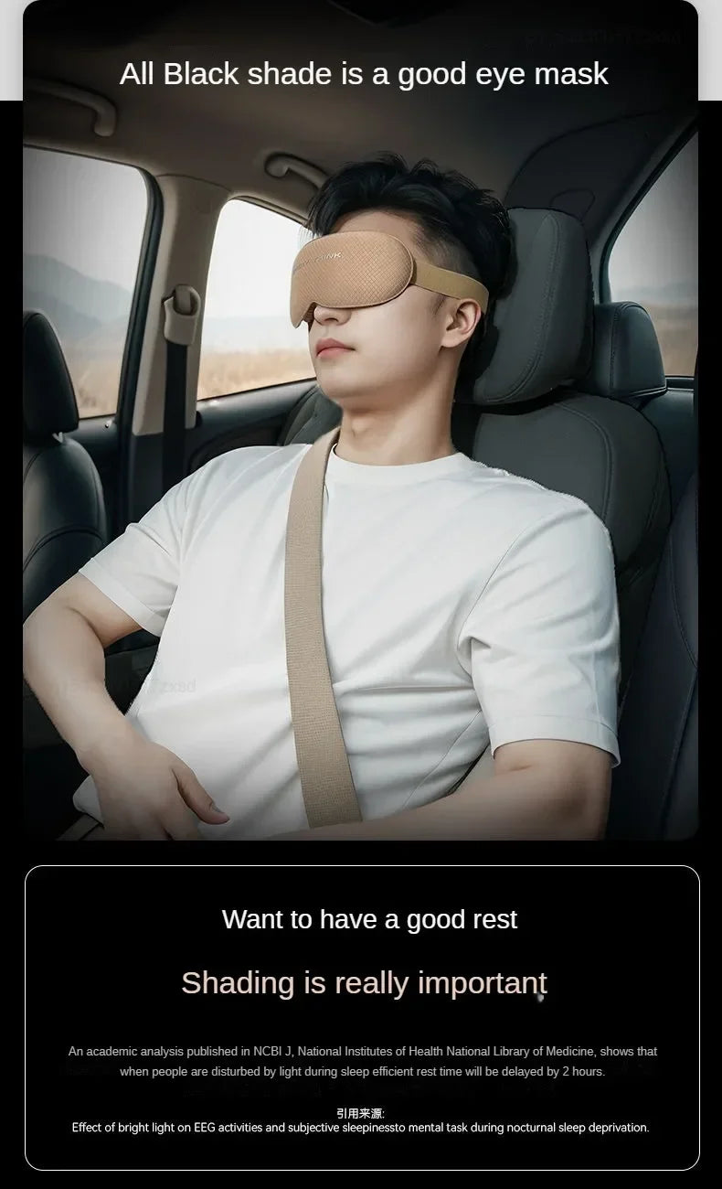 3D Stereoscopic Sleep Eye Mask – Adjustable, Breathable, Light-Blocking for Travel & Home