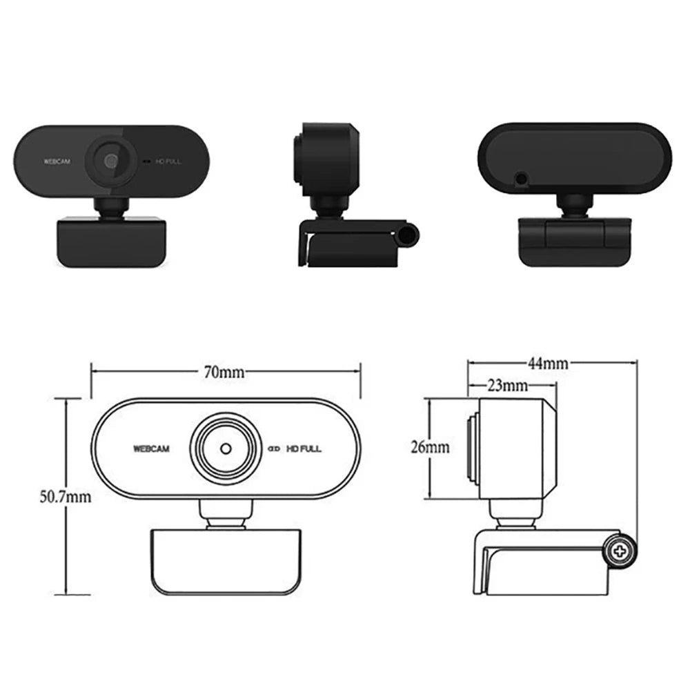 HD USB Webcam with Microphone – 480P to 2K, Desktop & Laptop Camera for YouTube, Skype & Streaming
