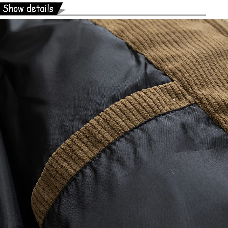 Men's Removable Hooded Windbreaker Parka Jacket – Warm Casual Outerwear for Autumn & Winter