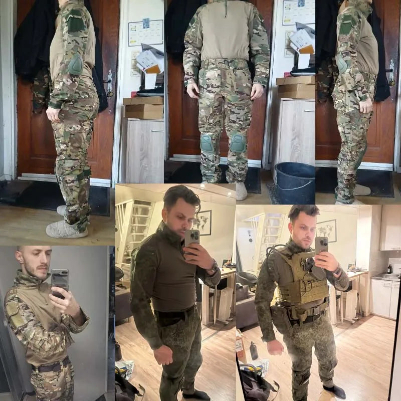Men's Tactical Outdoor Training Suit – Hunting Shirt, Cargo Pants & Multi-Piece Uniform Set