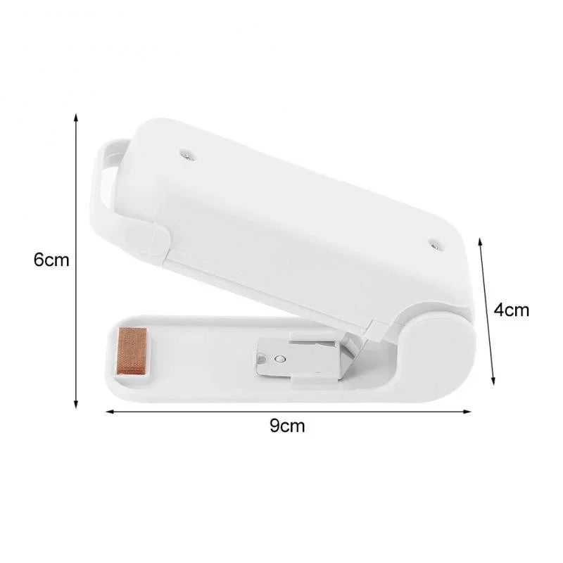 Keep Food Fresh Longer — Mini Portable Heat Bag Sealing Machine | Airtight Seal, Thermal Plastic Food Bag Closure, Battery Powered