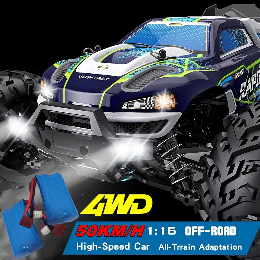 4WD 1:16 Scale High Speed Brushless RC Car – 50 or 80KM/H Off-Road Drift Racing Buggy Truck