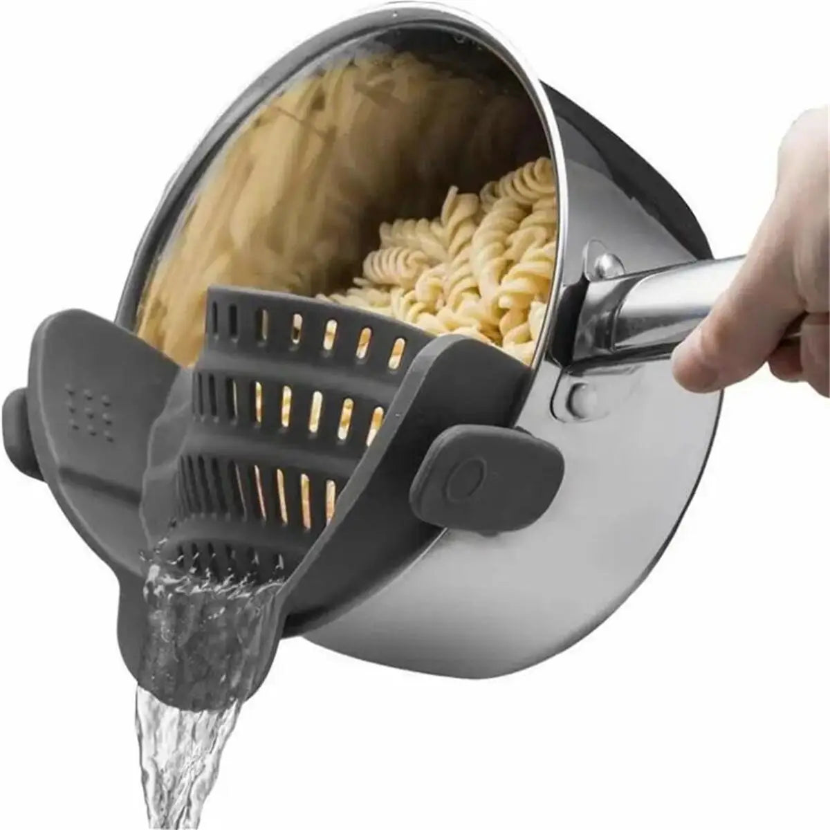 Clip-On Pot Strainer — Adjustable Strainer for Pots, Pans & Bowls