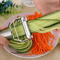 Peel & Grate in One Tool — Stainless Steel 2-in-1 Julienne Peeler & Grater | Potato, Cucumber, Carrot, Dishwasher Safe, 18cm