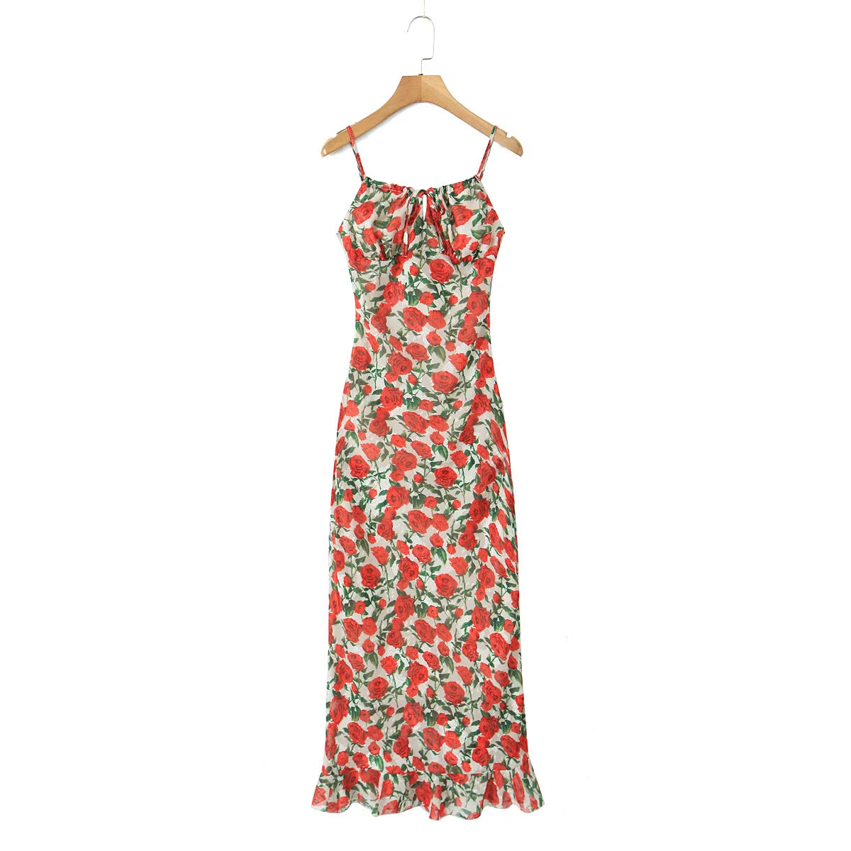 Vintage Floral Front Tie Bodycon Midi Dress — Sexy Elegant Black Summer Dress