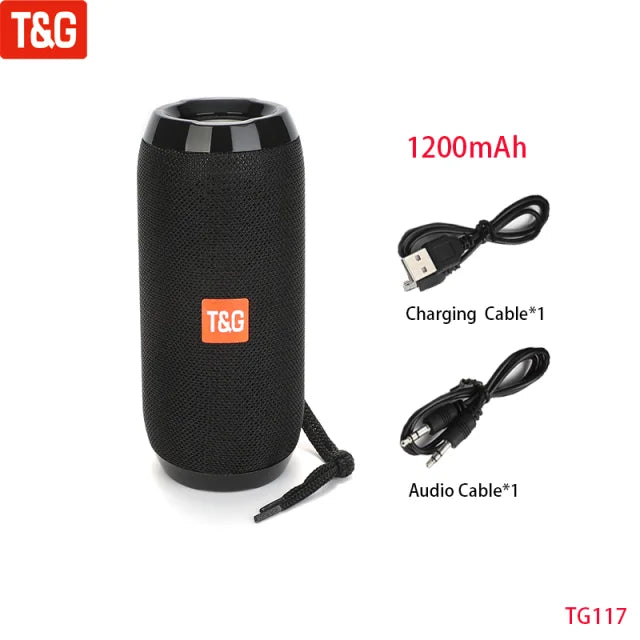 Wireless Portable Bluetooth Speaker — 360° Sound, Waterproof & Long Battery Life