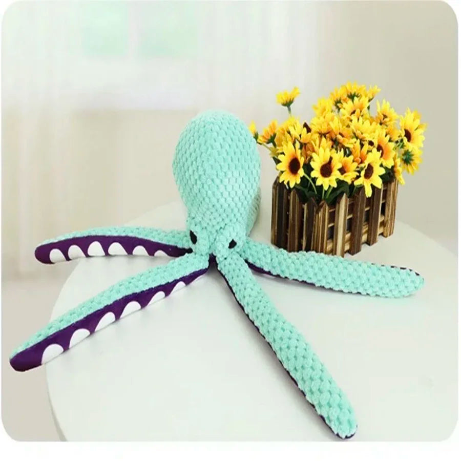 Large Octopus Plush Dog Toy — Boredom Relief Companion