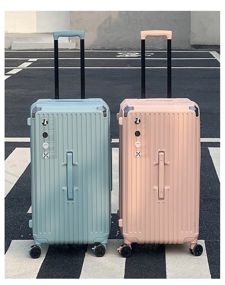 Large-Capacity Carry-On Luggage – Cup Holder & USB Port