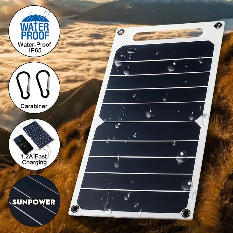 30W Portable Solar Panel — Foldable Monocrystalline Charger for Power Banks & Stations