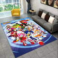 Sonic Cartoon Area Rug – Non-Slip Kids Carpet for Bedroom, Playroom & Living Room