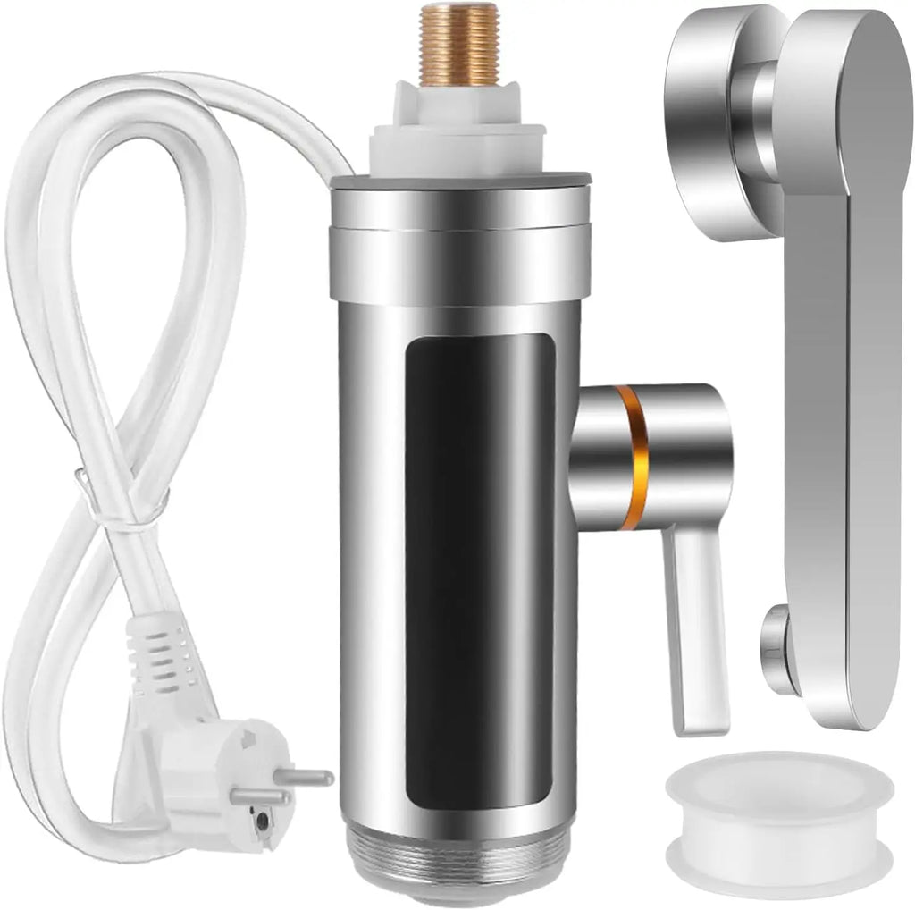 Electric Instant Tankless Hot Water Faucet — LCD Temperature Display, 360° Mixed Flow