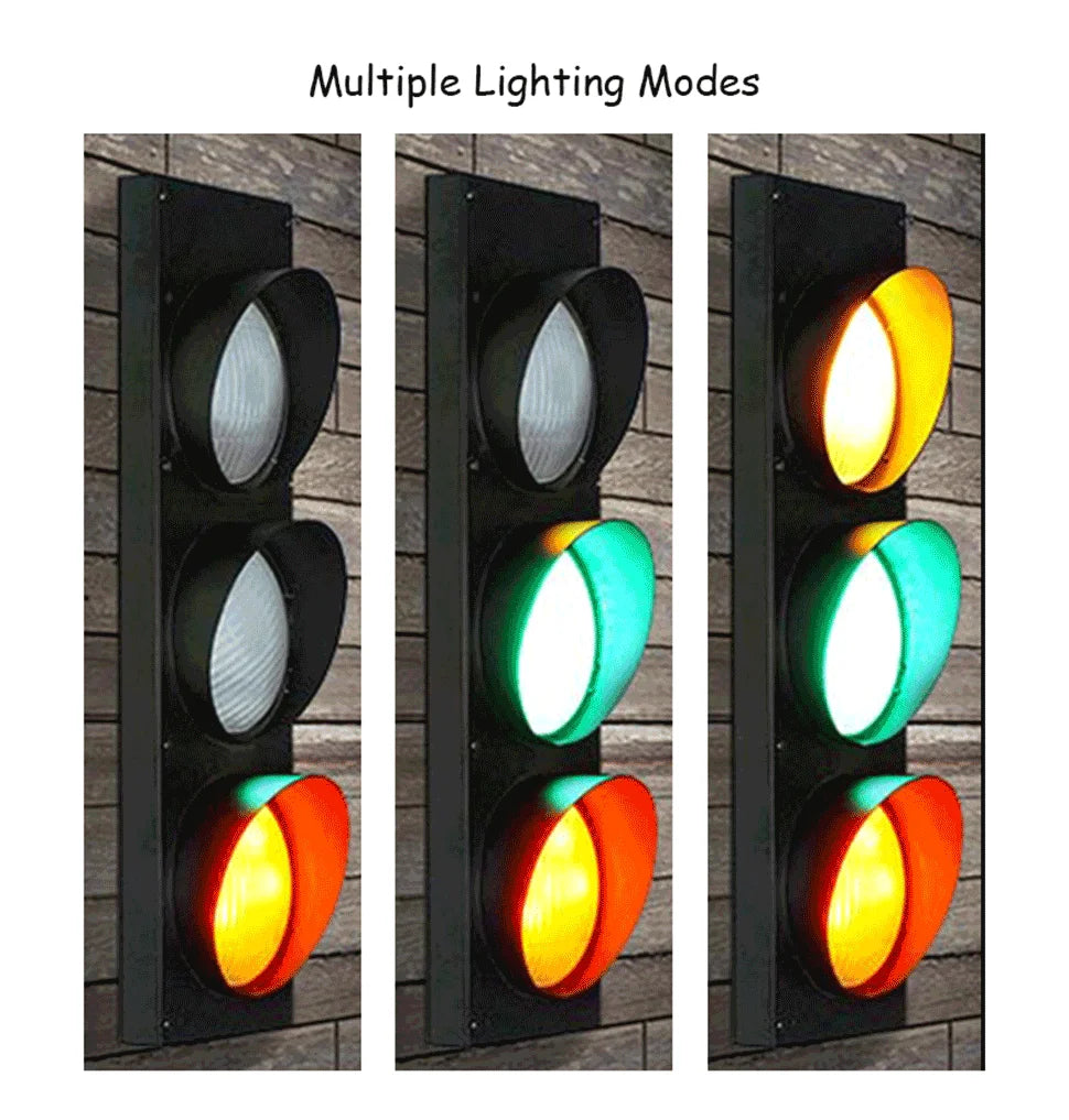 Traffic Light Wall Lamp – LED & Remote Control
