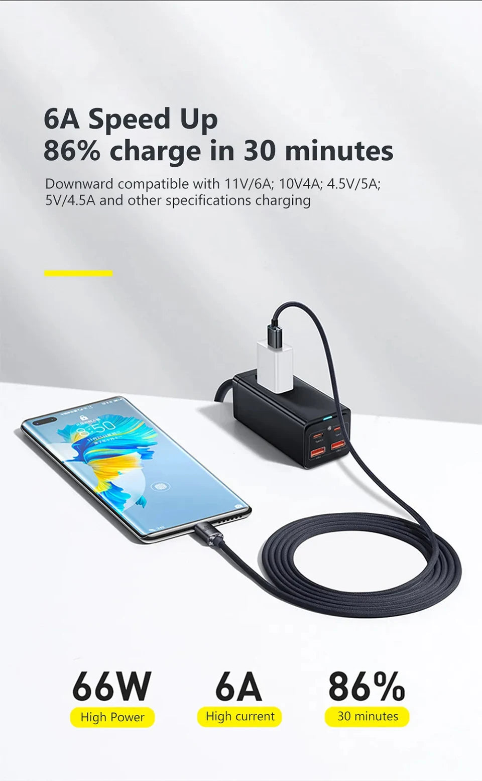 120W. Braided. Any Length. — USB-C to USB-C 120W Super Fast Charging Cable | 0.25m, 1m, 1.5m & 2m, Samsung, Xiaomi, Huawei, Realme, Blue, Black & Purple