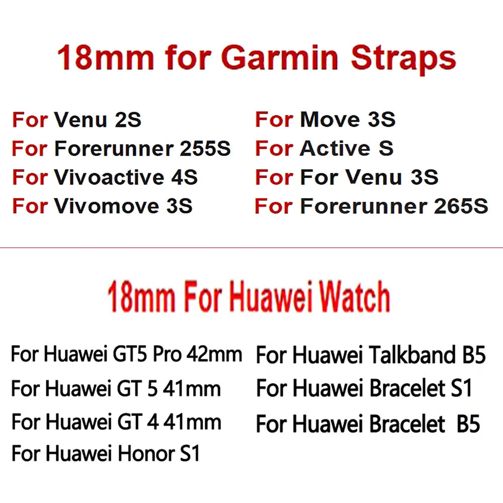 Leather & Silicone Watch Band for Huawei Watch GT 4/5 41mm & GT 5 Pro 42mm | 18mm Quick Release Strap