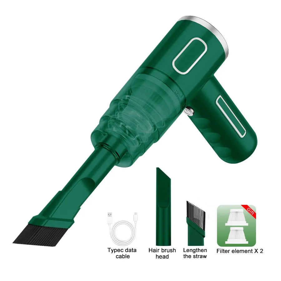 ABS Portable Wireless Car Vacuum Cleaner — Powerful Mini Cleaning Machine for Home, Carpet & Car