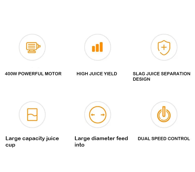 Professional Juice Extractor – Large Capacity, Automatic Slag Separation, Multi-Function Electric Juicer