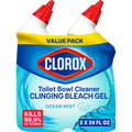 Sparkling Clean in Seconds — Toilet Bowl Cleaner Gel with Bleach | 3X Cleaning, Ocean Mist, 24 fl oz, Pack of 2