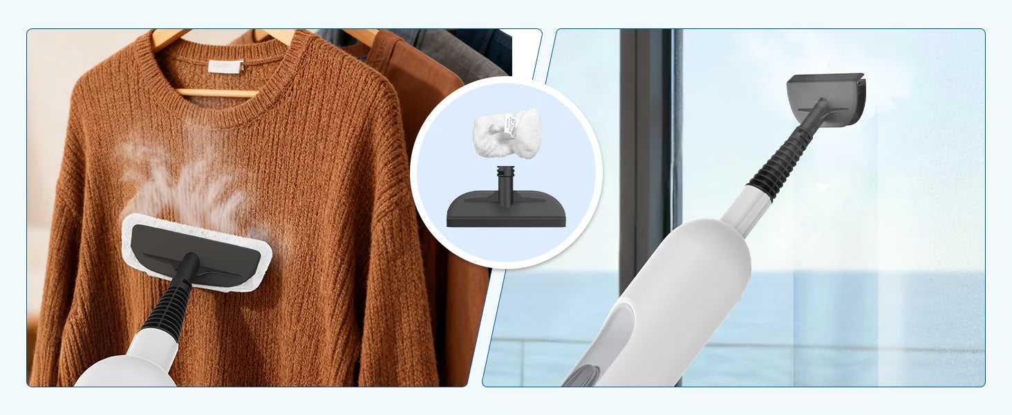 INSE 6-in-1 Powerful Steam Mop — High-Temperature Detachable Scrubbing Steam Cleaner for Hard Floors, Carpet & Kitchen