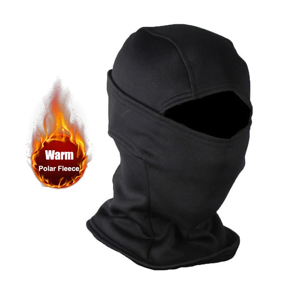 Camouflage Polar Fleece Full Face Cycling Balaclava — Windproof Winter Mask