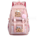 Capybara Print Women's Laptop Backpack – Large Capacity School Bag